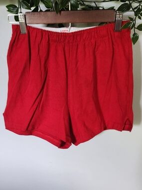 Soffe Red Elastic-Waist Cheer Shorts